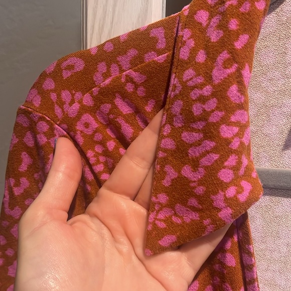 Free People Marsaille Mini Wrap Dress Cheetah Print Festival Size Medium  🐆 ❤️ - Picture 7 of 15